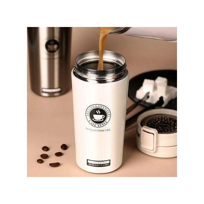 Tasse À Café  En Acier Inoxydable Thermos Bouteille Portable Tasses Isolé 400ML